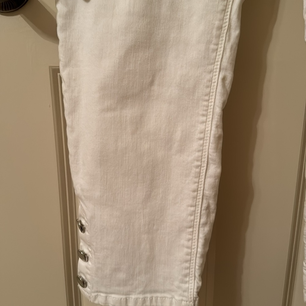 WHBM Women's Slim Crop White Skinny Jeans Size 10 EUC - Picture 10 of 16